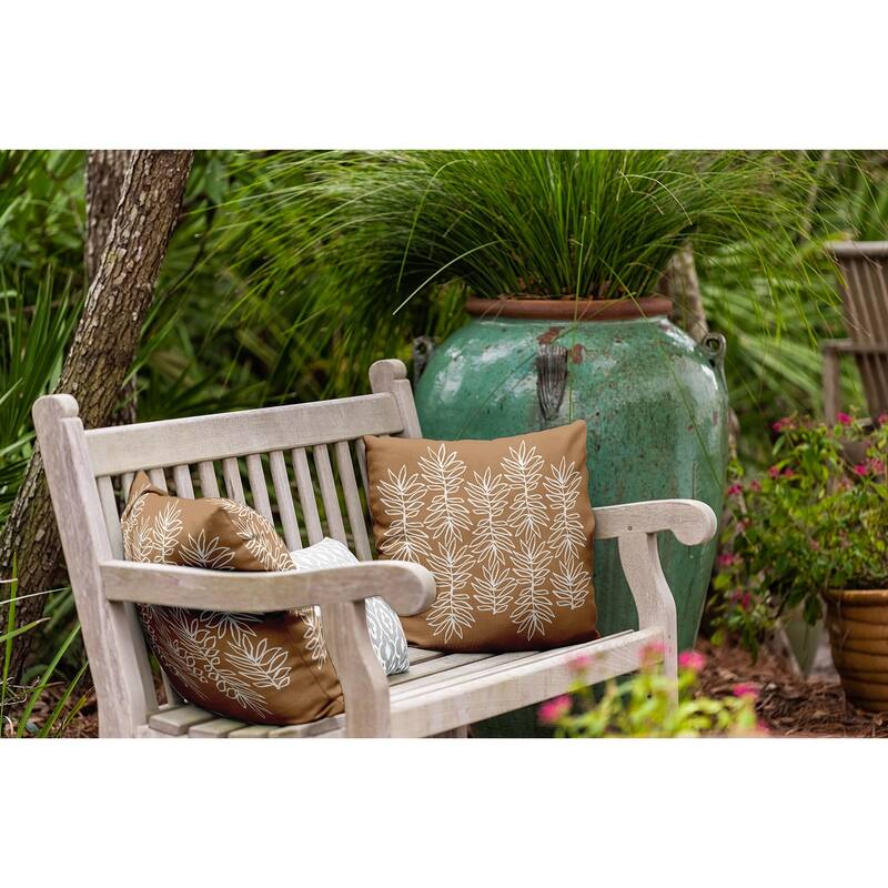 Leafy Branch Indoor/Outdoor Throw Pillow
