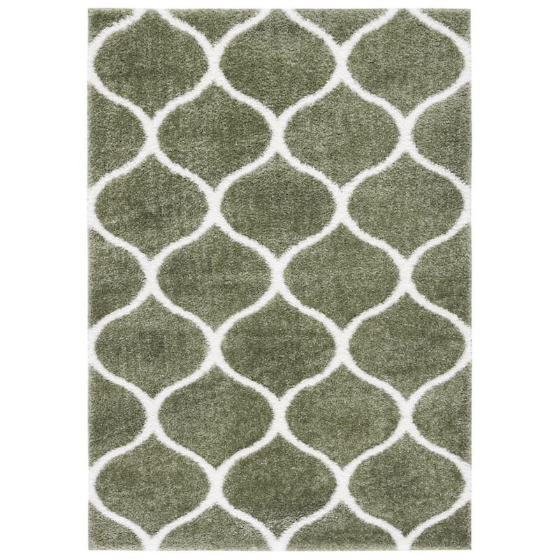SAFAVIEH, Tahoe Shag Lisl Trellis 1.2-inch Thick Rug - 9' x 12'