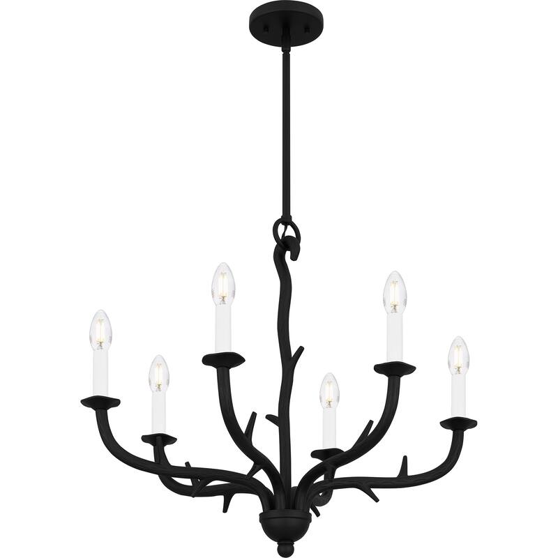 Oakley 6-Light Earth Black Chandelier
