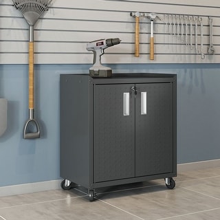 Fortress 31.5" Mobile Garage Cabinet with Shelves