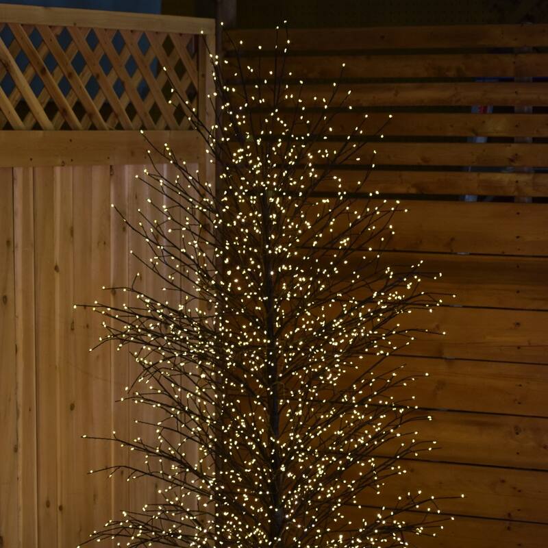 5.8 FT LED Black Birch Tree Outdoor