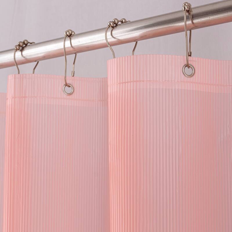 Stripe Embossed Peva Shower Curtain Liner with Magnets