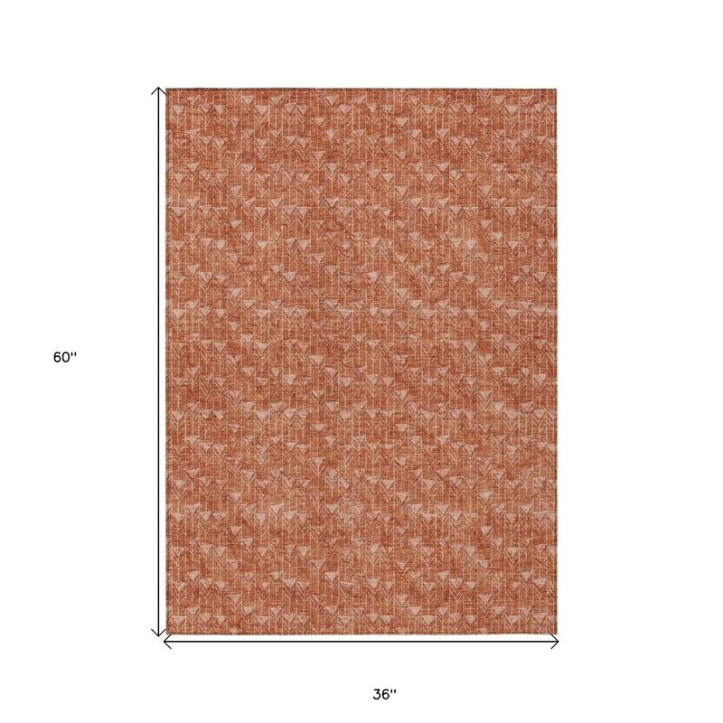 Faz Sleek Geometric Weather Resistant Blended Style Outdoor Rug