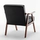 preview thumbnail 47 of 83, Homy Casa Mid-Century Modern Accent Chair, Solid Wood Frame, Extra-Thick Backrest, Wingback Lounge Chair Indoor