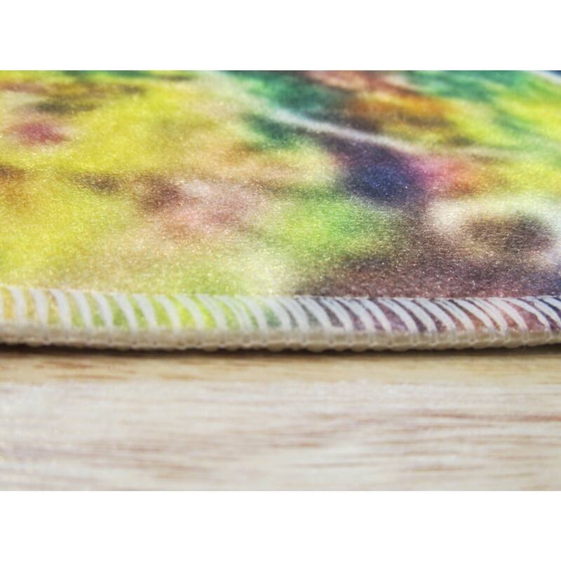 Machine Made Polyester Rugs Multicolored Machine-Made Polyester Transitional Distressed Bohemian ...