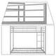 preview thumbnail 11 of 26, Modern Minimalist Metal Low Bunk Bed Silver - Full over Full