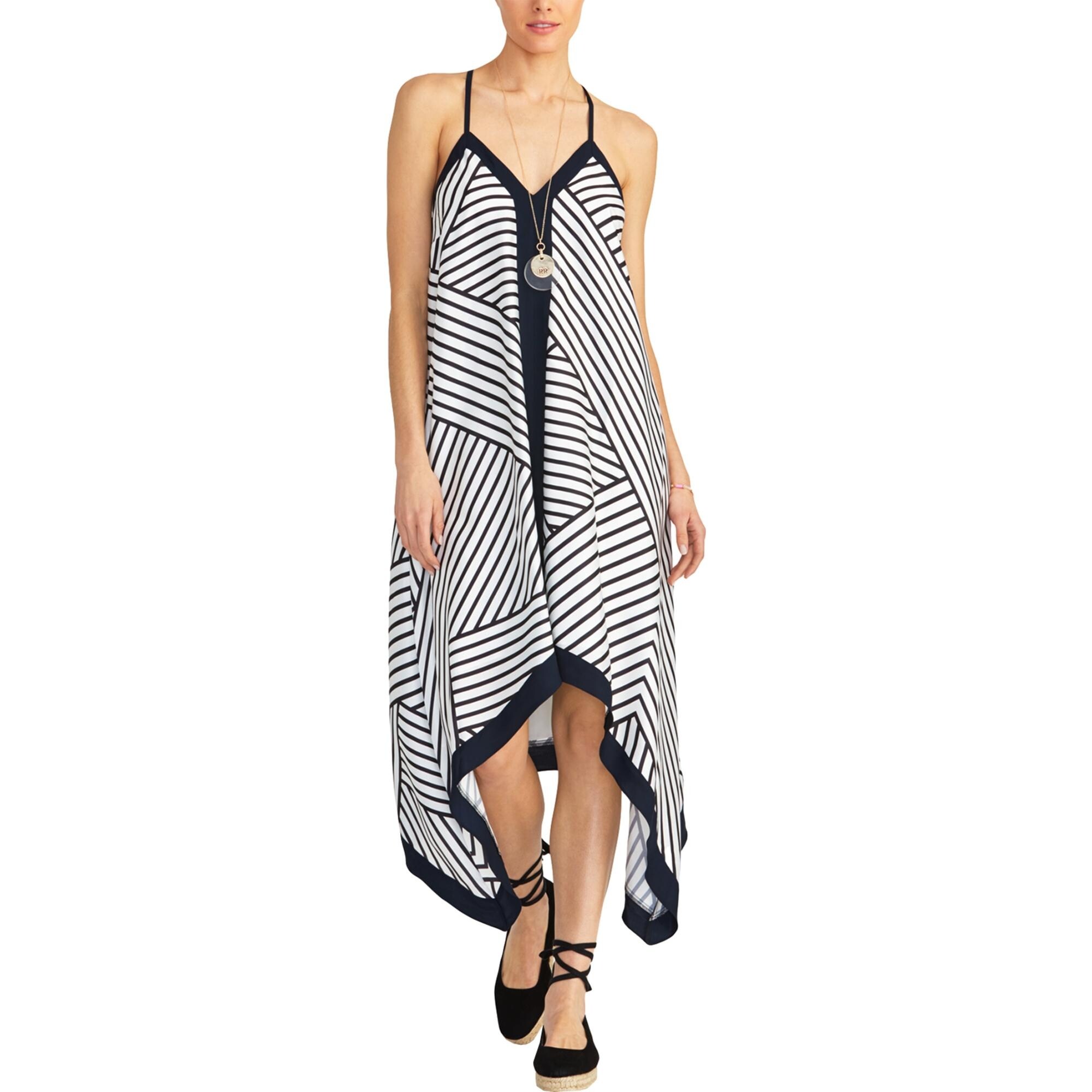 maxi dress striped black and white