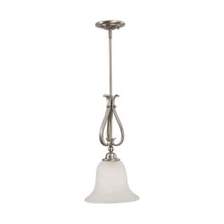 Monrovia Mini Pendant Ceiling Light White Glass - 8.75-in W x 22.5-in H x 8.75-in D