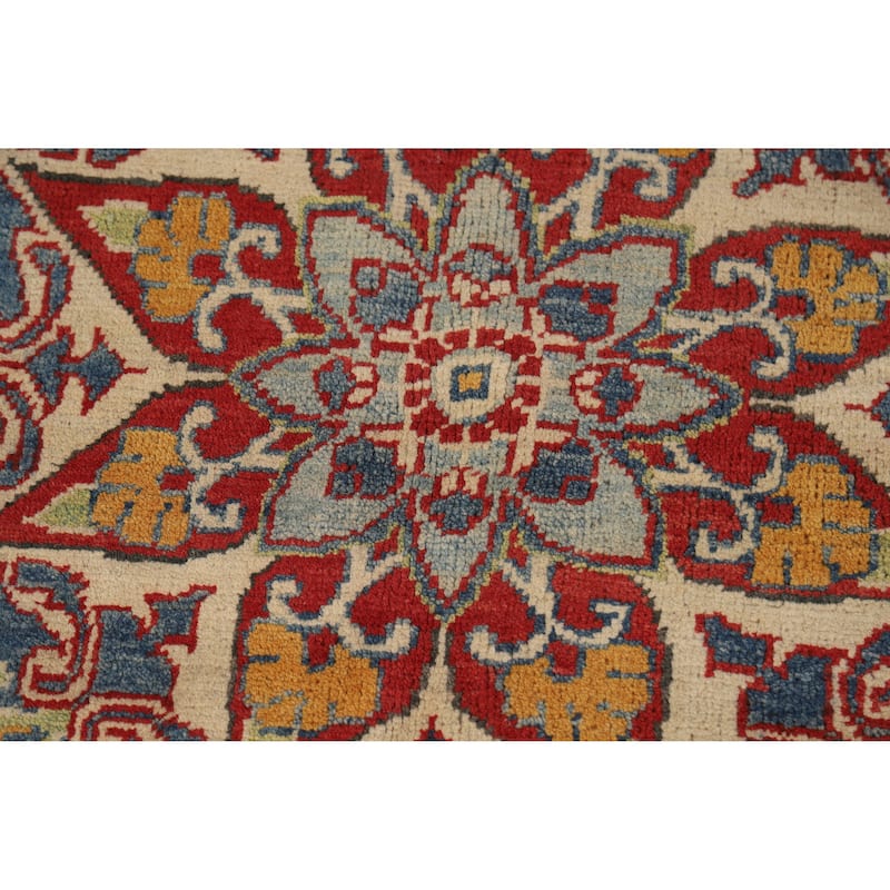 Hand Knotted Oriental 100% Wool Carpet Traditional Geometric Red Kazak Area Rug - 15' 10'' X 9' 9''