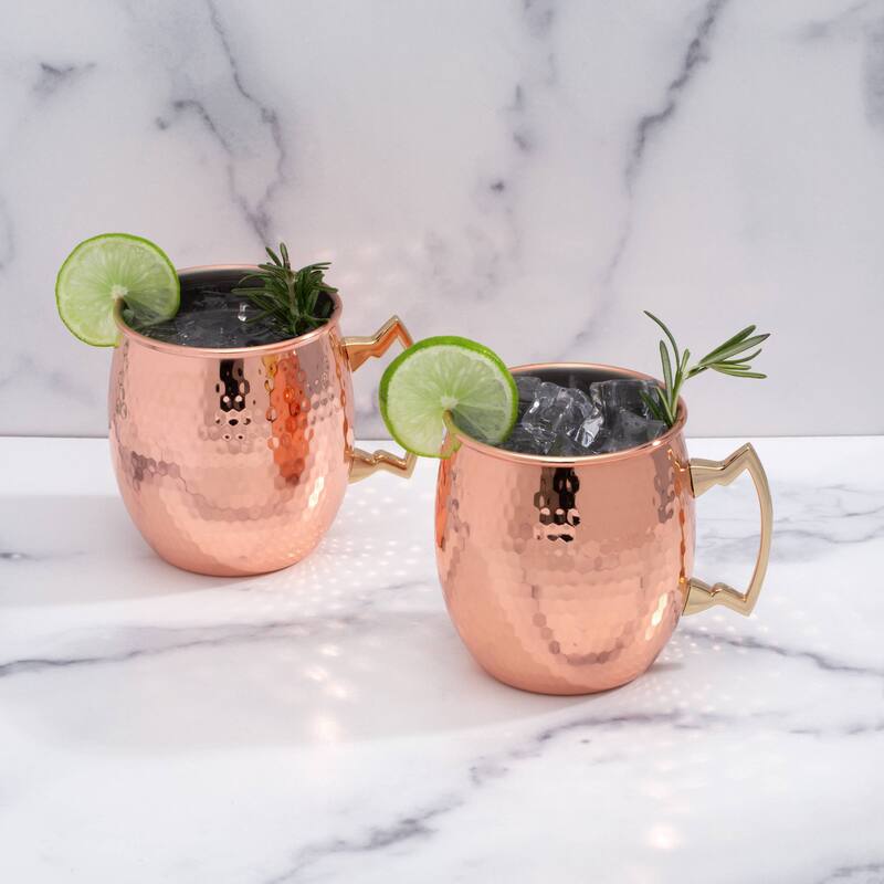 20 Oz Hammered Copper Moscow Mule Mugs, Set Of 2 Bed Bath & Beyond