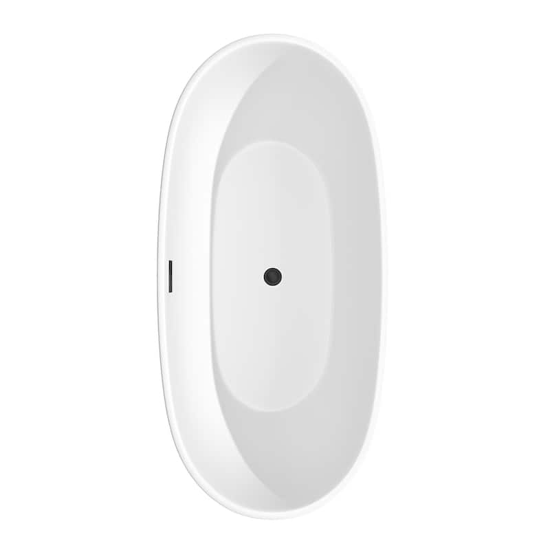 Wyndham Collection Juno 67" Free Standing Acrylic Soaking Tub with