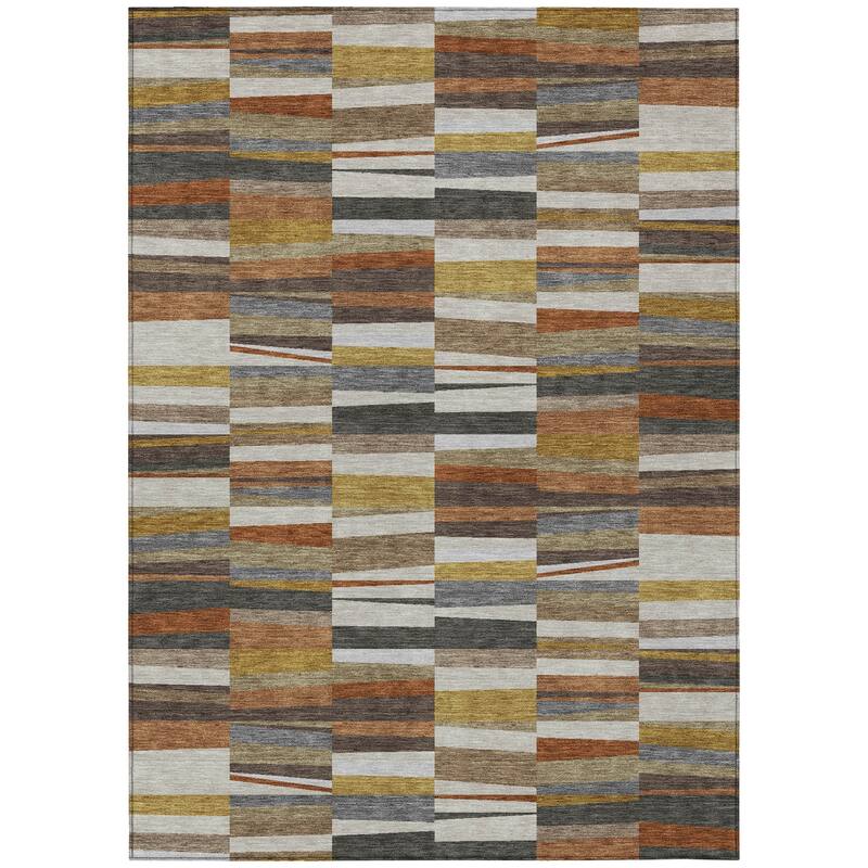 Machine Washable Indoor/ Outdoor Modern Antonito Chantille Rug