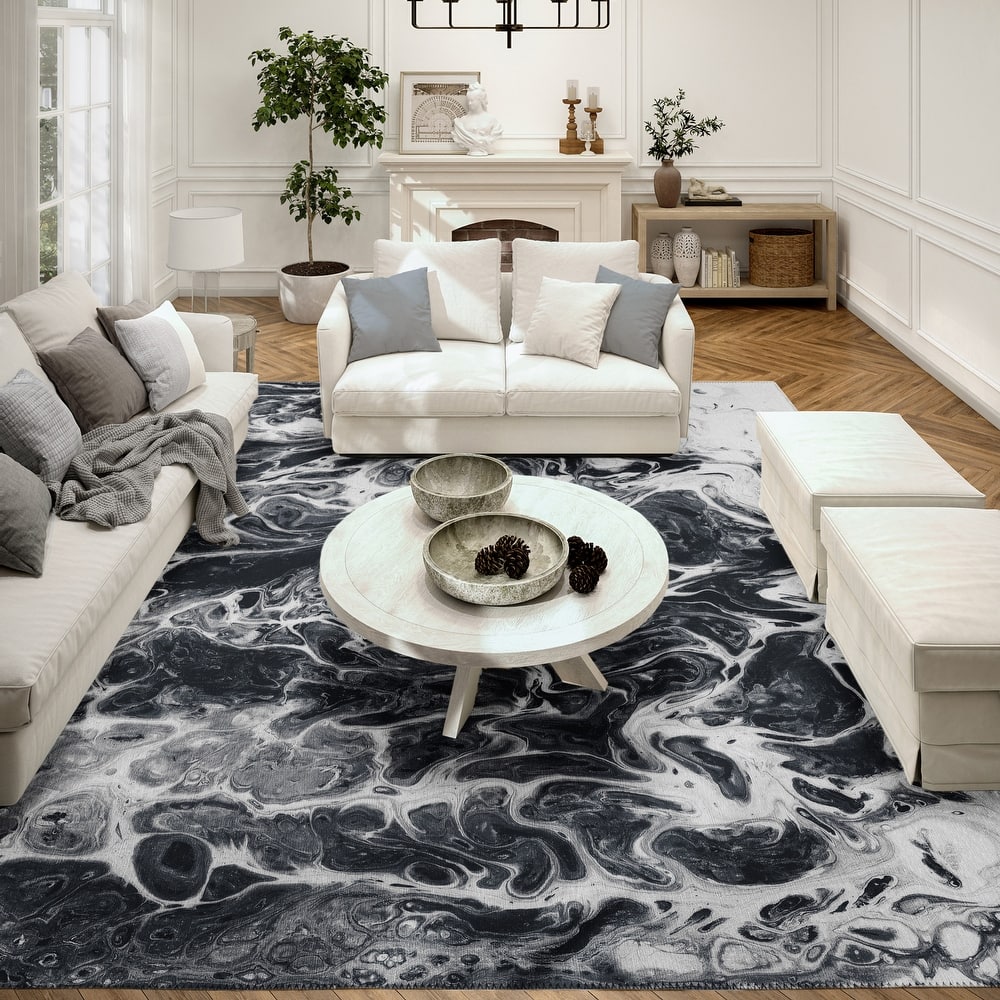 Indoor/ Outdoor Addison Karina Abstract Washable Area Rug