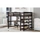 preview thumbnail 21 of 46, Full Size Loft Bed with Storage Shelves and Under-bed Desk, White