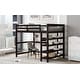 preview thumbnail 5 of 14, Industrial Modern Full Size Loft Bed with Storage Shelves and Under-bed Desk, Sturdy Construction & Safety Guaranteed, Black