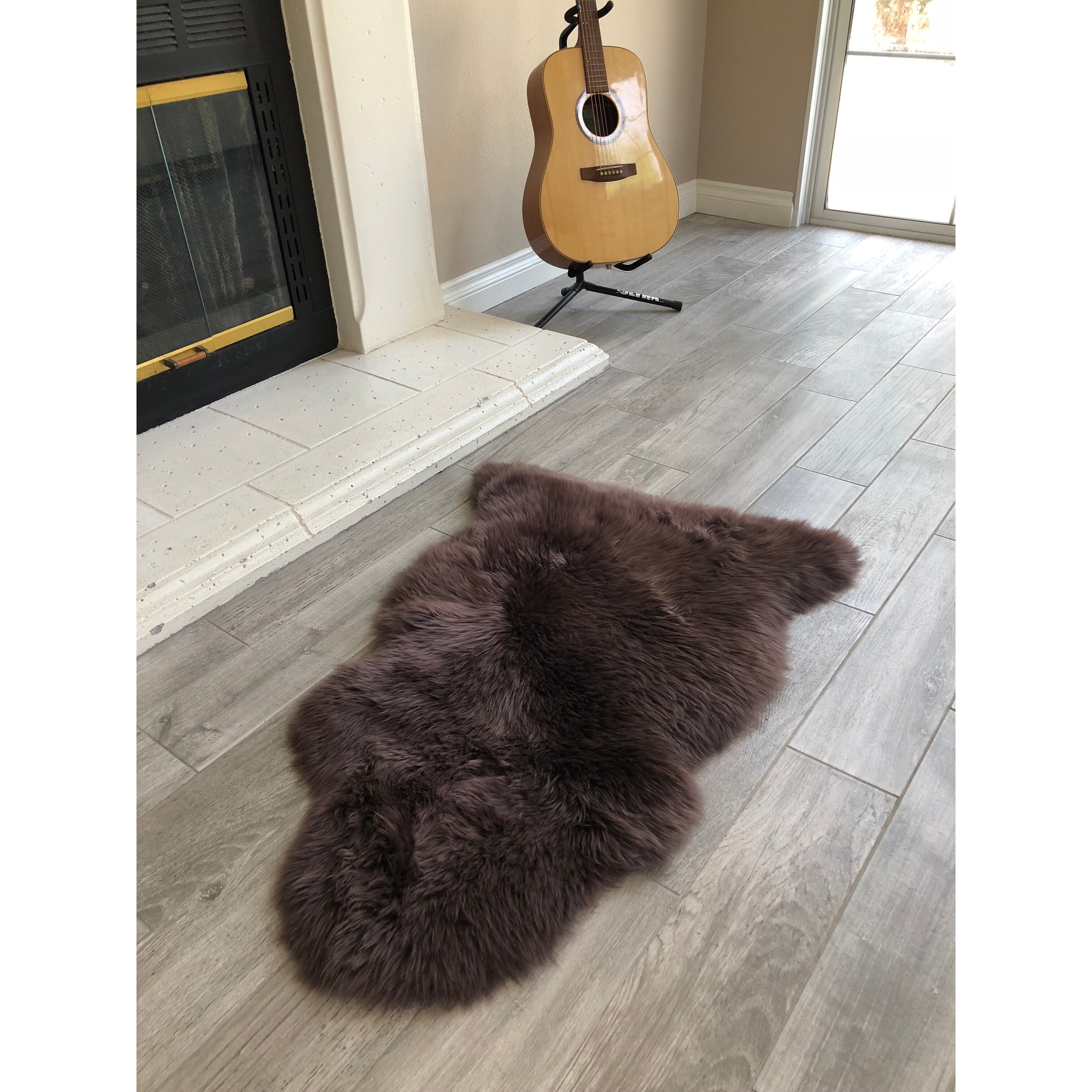 Shop Dynasty Natural Single Pelt Luxury Long Wool Sheepskin Dark Brown Shag Rug 2 X 3 On Sale Overstock 18826905