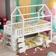 preview thumbnail 13 of 21, Kids and Baby Twin over Twin Bunk Bed with Storage Shelves and Drawers White