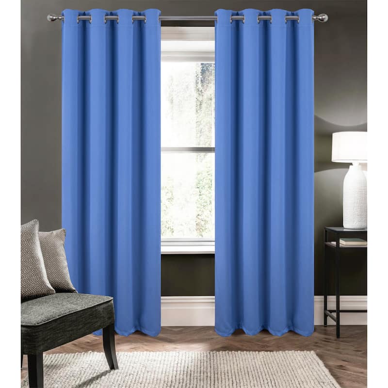 Oakley Embossed Privacy Window Curtain - 54" x 84" - Blue