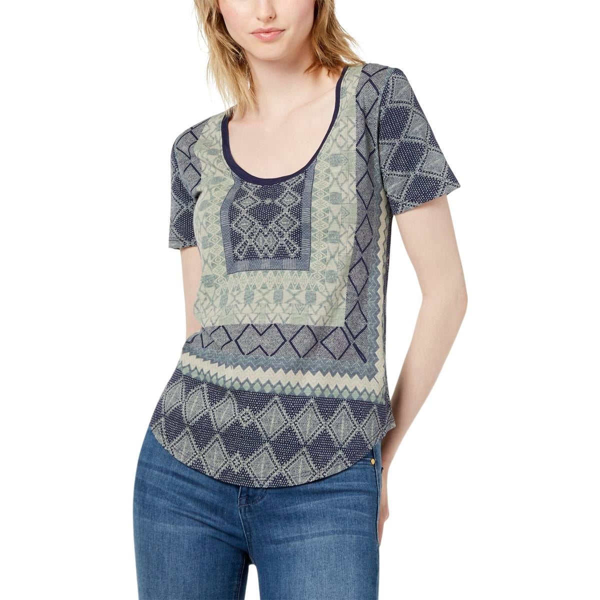 Lucky Brand Womens Graphic Tee Shirt Short Sleeve Grey Heart Soft Scoop Size XXL