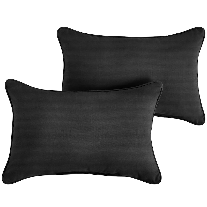 Black Indoor/ Outdoor Pillow Set