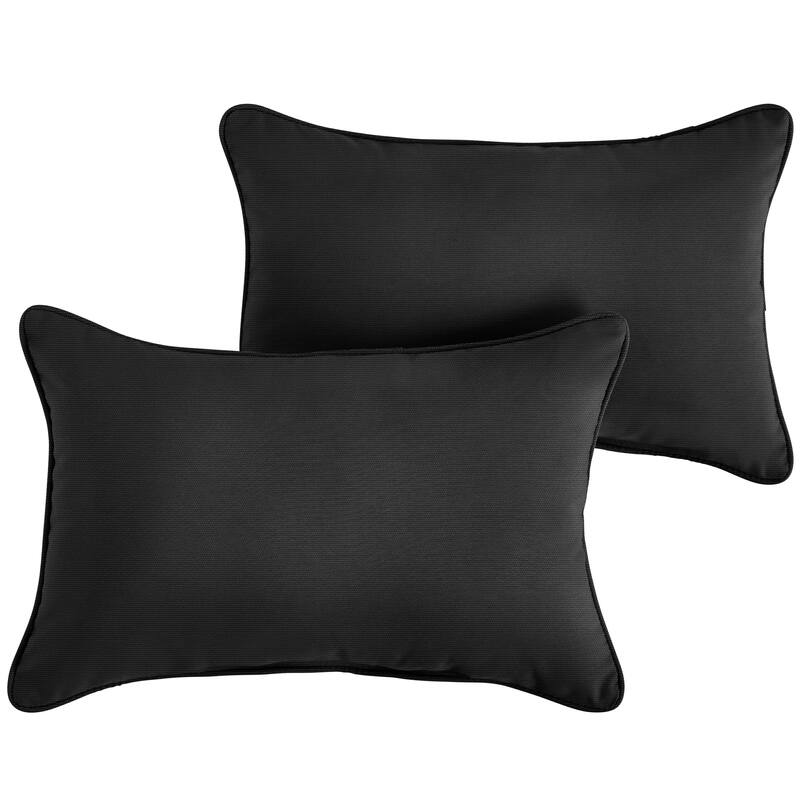 Black Indoor/ Outdoor Pillow Set Bed Bath & Beyond 34533054