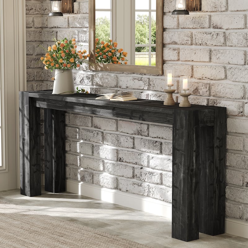 Solid Wood Console Table for Entryway, 70.9 Inch Extra Long Sofa Table