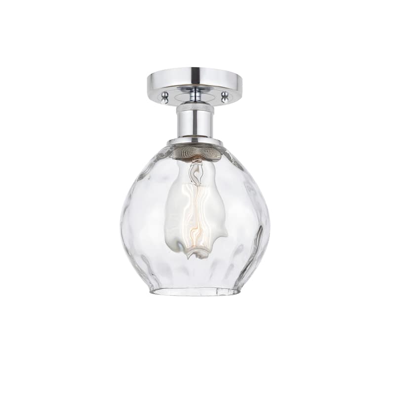 Innovations Lighting Waverly - 1 Light 6" Semi-Flush Mount - Clear/Polished Chrome