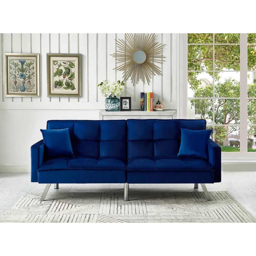Comfortable Velvet Sleeper Sofa Bed by Legend Furniture