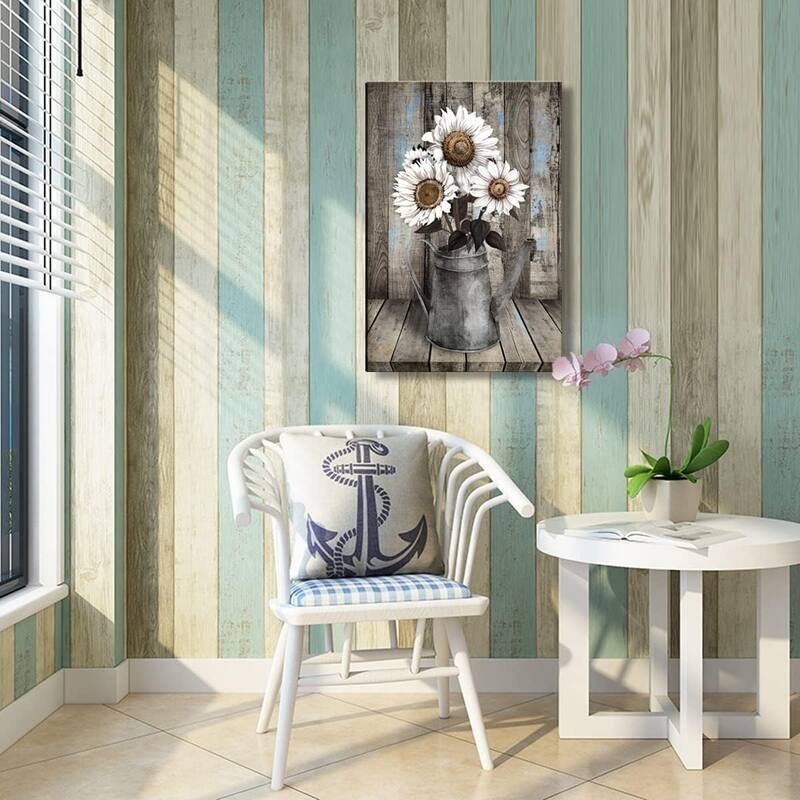 White Sunflower Wall Art Decor