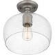 preview thumbnail 4 of 6, Remington 1-Light Antique Nickel Semi-Flush Mount - Antique Nickel