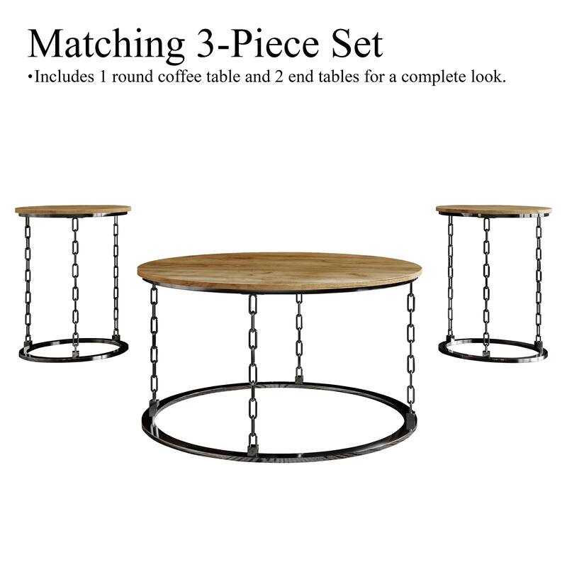 CraftPorch Modern 3- Pieces Coffee Table Set