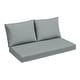 preview thumbnail 18 of 47, ARDEN Outdoor Loveseat Cushion Set, 48 x 24 Stone Grey Leala