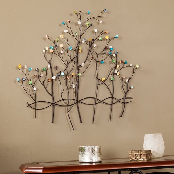 slide 2 of 4, SEI Furniture Upton Home Gemstone Forest Wall Sculpture