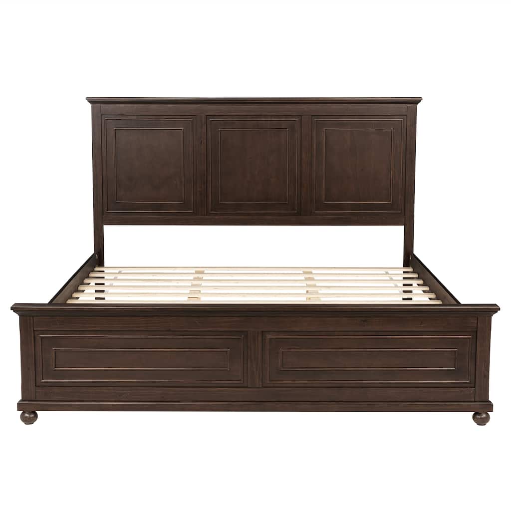 King Size Bed with Tall Headboard & Footboard