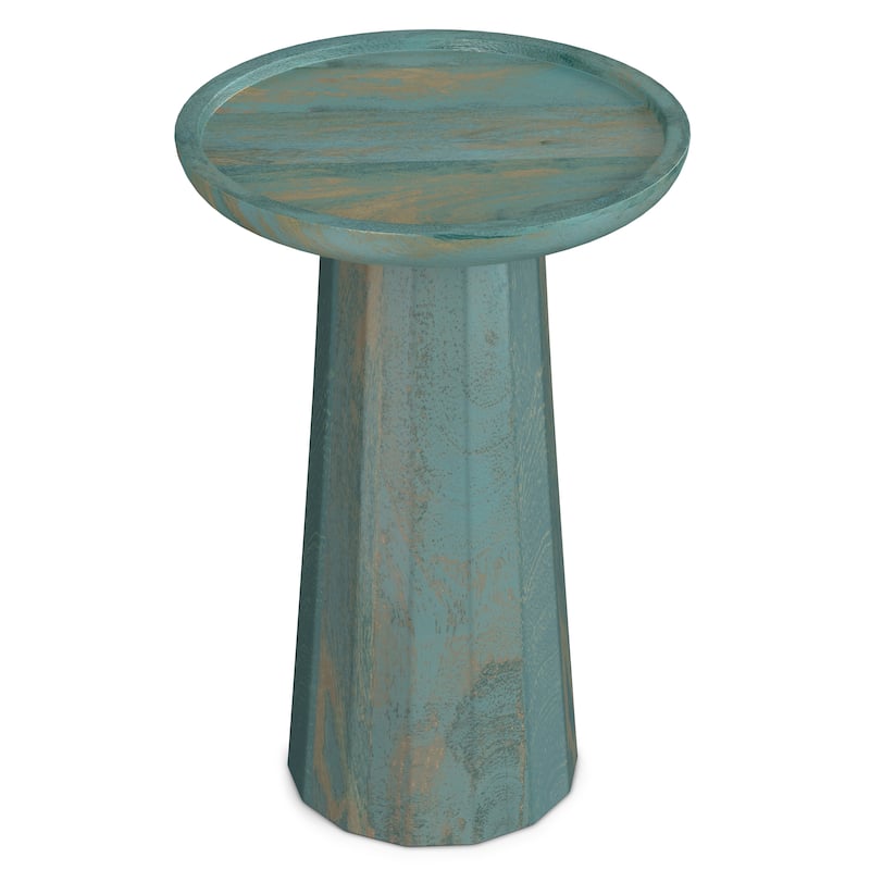 WYNDENHALL Kimball SOLID WOOD 13 inch Wide Round Contemporary Wooden Accent Table