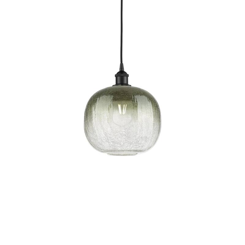 Innovations Lighting 616-1P-12-11 Brookhaven Sphere Pendant Brookhaven - Matte Black / Slate
