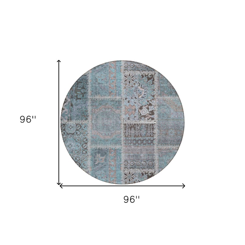 HomeRoots Patchwork Transitional Rectangle Outdoor Rug