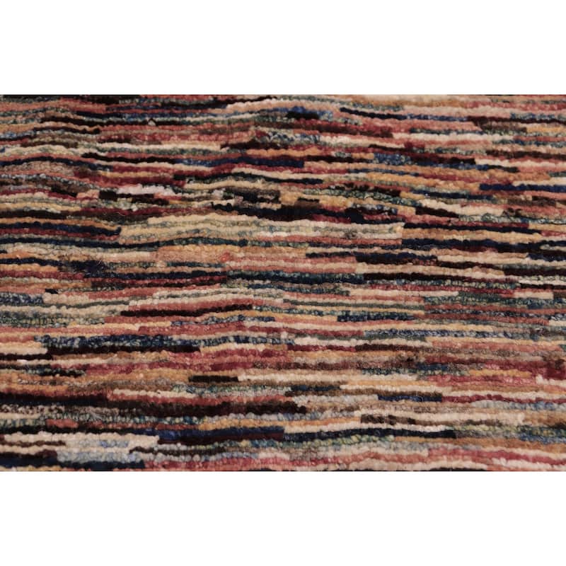 Boho Earthline Gabbeh Hand Knotted Wool Area Rug