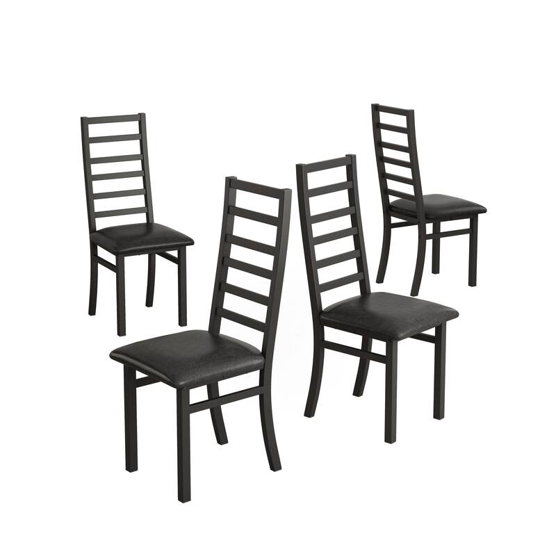 5 Pcs Dining Table Set, Kitchen Dining Table Set with Extendable Rectangular Table and 4 Upholstered Dining Chairs