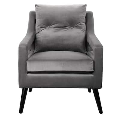 Uttermost 23583 O'Brien 29" Wide Wood Framed Velvet Wingback Chair