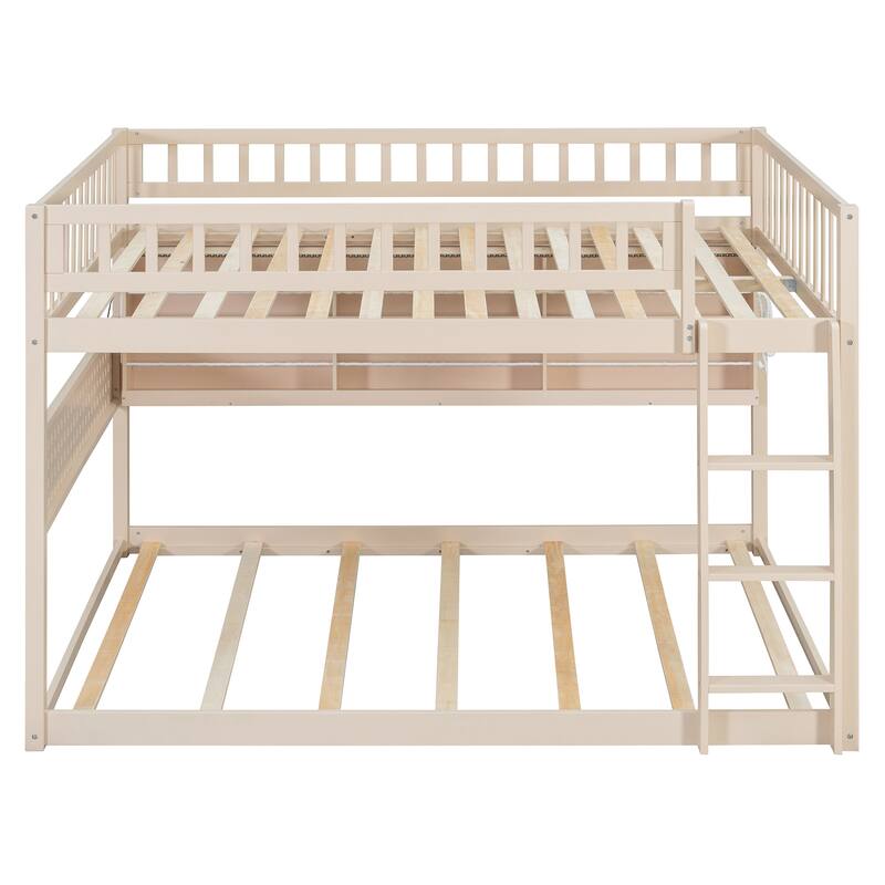 Convertible Bunk Bed with LED Storage Wall & Pegboard by Harper&Bright Designs