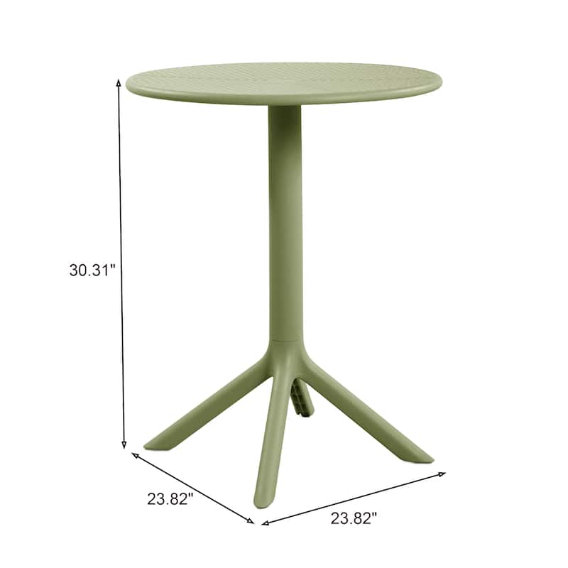 Christopher Knight Home - Arno Modern 3-Piece Outdoor & Indoor Patio Bistro Set with Dining Chairs & Compact Round Bistro Table