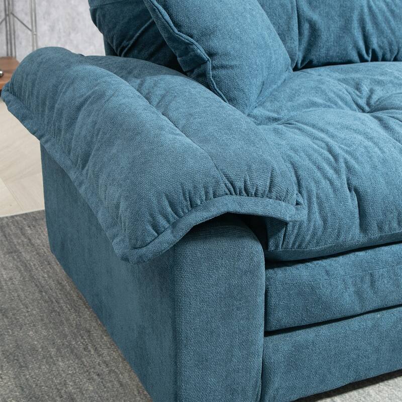 84"Chenille Sofa,Loveseat Deep Seat Sofa Couch with Pillows & Memory Foam for Living Room,Apartment,Office Lounge