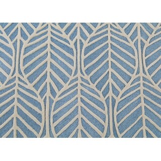 5X8 Area Rug Blue Palm - 5' x 8'