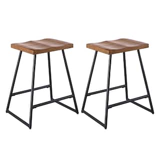 Steve Silver Leona Natural Honey Counter Stool - Set of 2