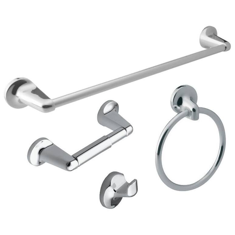 Design House Alta Bay Bathroom Accessory Set with 24" Center to Center - Polished Chrome