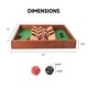 preview thumbnail 2 of 4, GSE™ 2-Player Wooden 12 Number Shut The Box Dice Game Set for Family Game Night, Dice Table Games, Bar Games