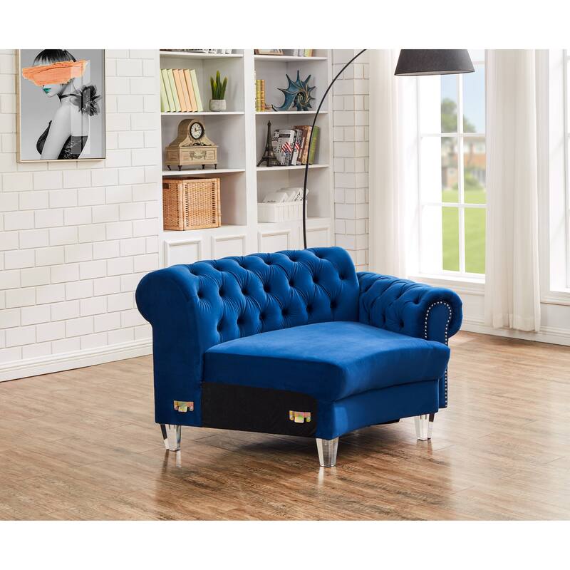 Mousseau 138.6" Velvet Symmetrical Modular Sectional