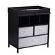 preview thumbnail 1 of 5, Costway Infant Baby Diaper Station Nursery Furniture Changing Table w/3 Baskets Storage