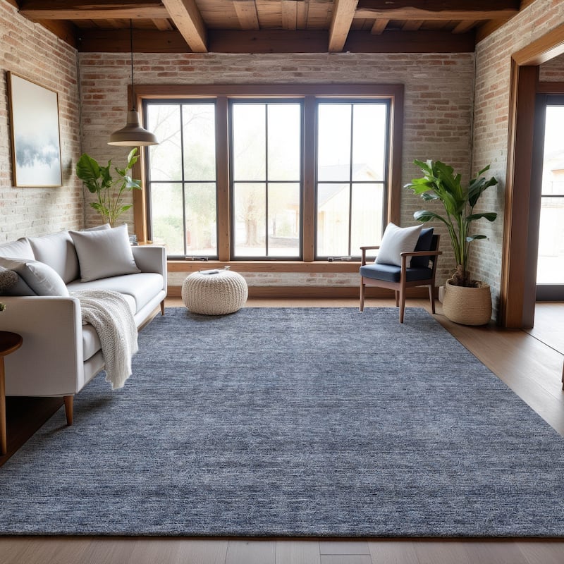 Premium Washable Super Soft Solid Ombre Mayfield Rug - Sky - 10' x 14'